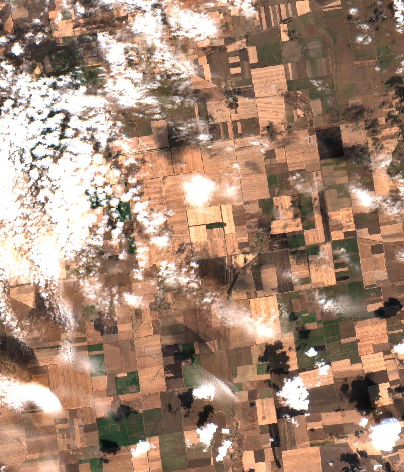 Нижньосірогозька селищна громада (UA) seen by Sentinel-2 on 26 August