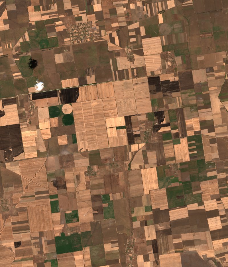 Нижньосірогозька селищна громада (UA) seen by Sentinel-2 on 30 August
