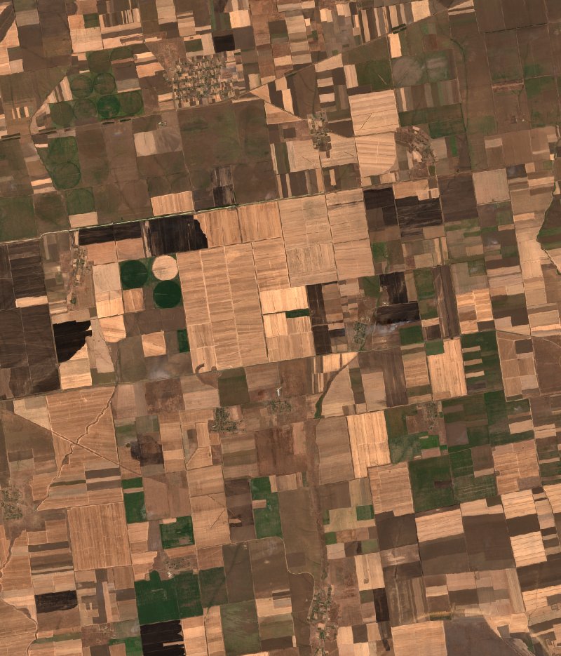 Нижньосірогозька селищна громада (UA) seen by Sentinel-2 on 31 August