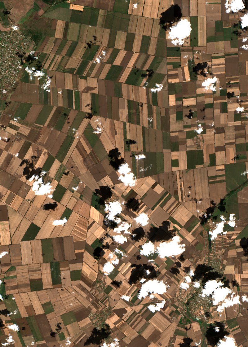 Приазовська селищна громада (UA) seen by Sentinel-2 on 29 July