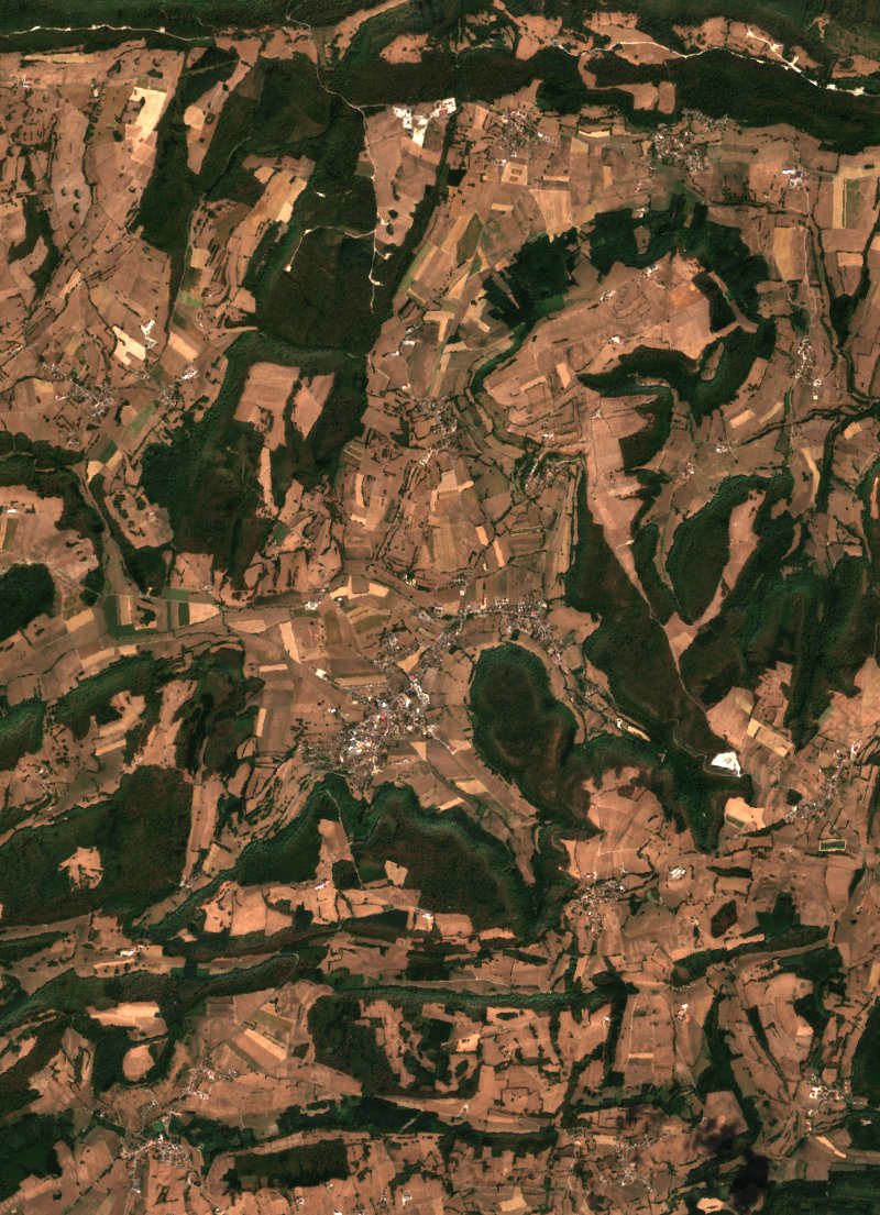 Sancey von Sentinel-2 erfasst am 14. August