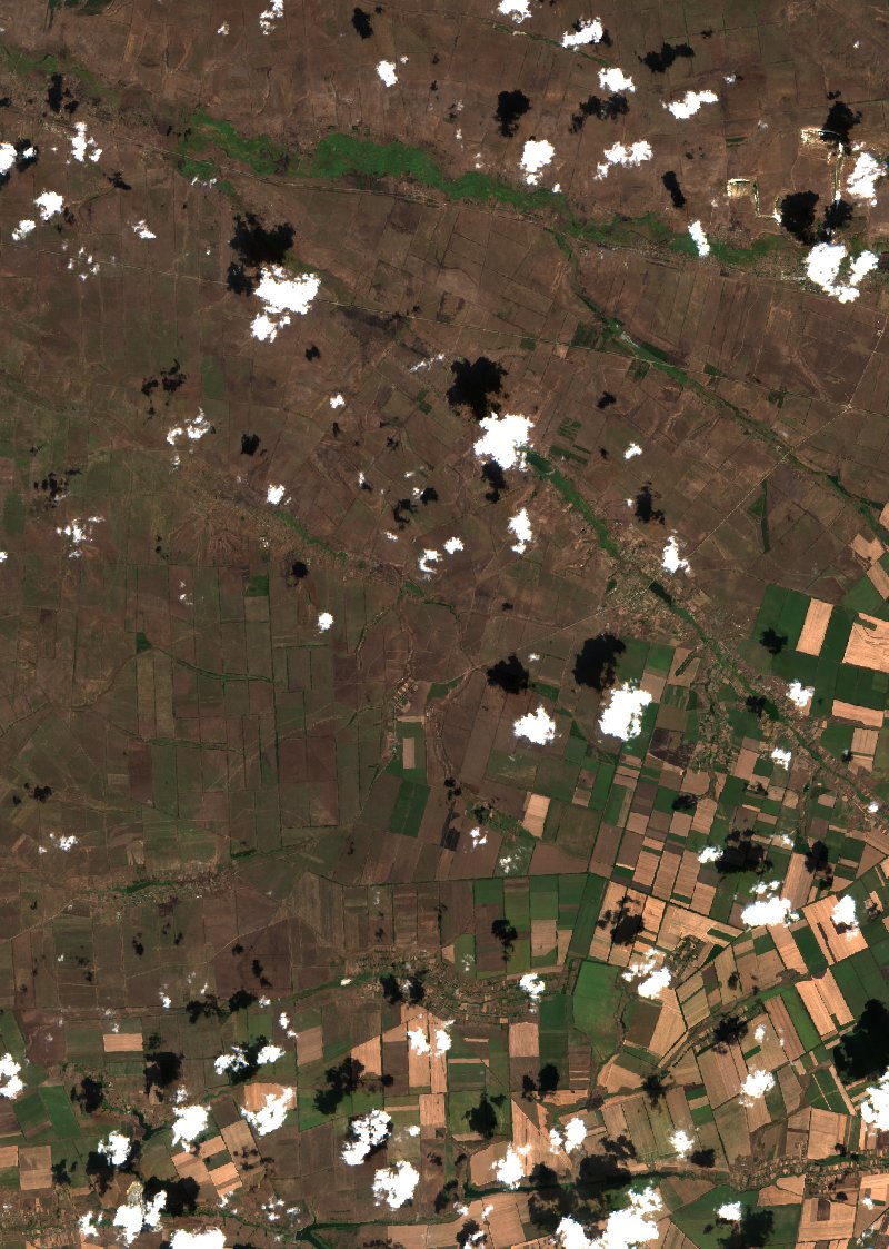 Пологівська міська громада (UA) seen by Sentinel-2 on 20 August