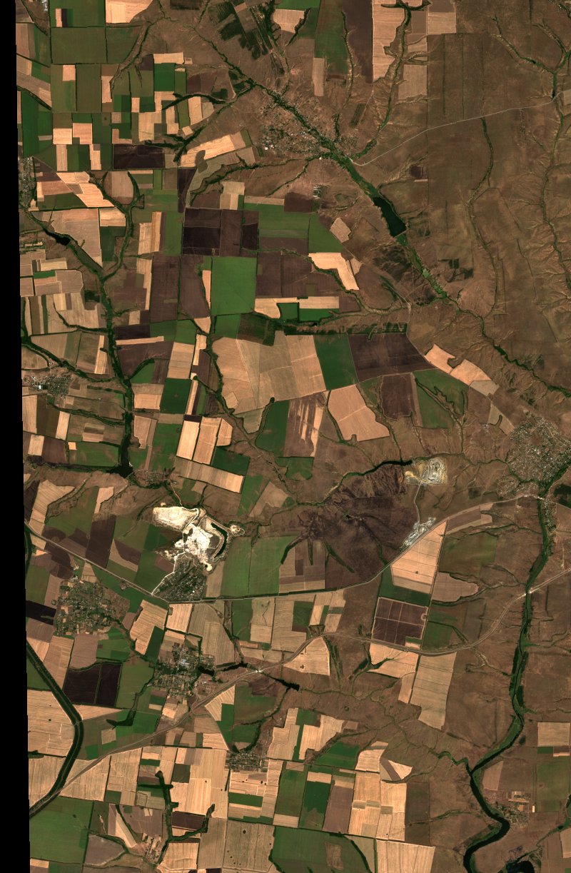 Мирненська селищна громада (UA) seen by Sentinel-2 on 25 August