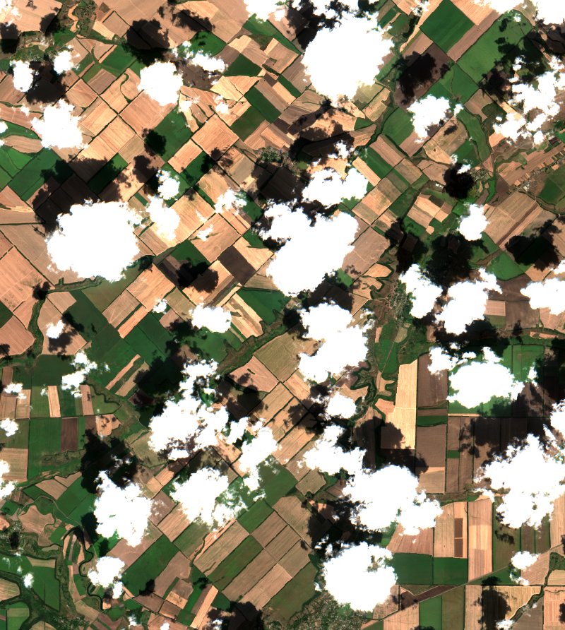 Большекрепинское сельское поселение (RU) vu par Sentinel-2 le 14 août