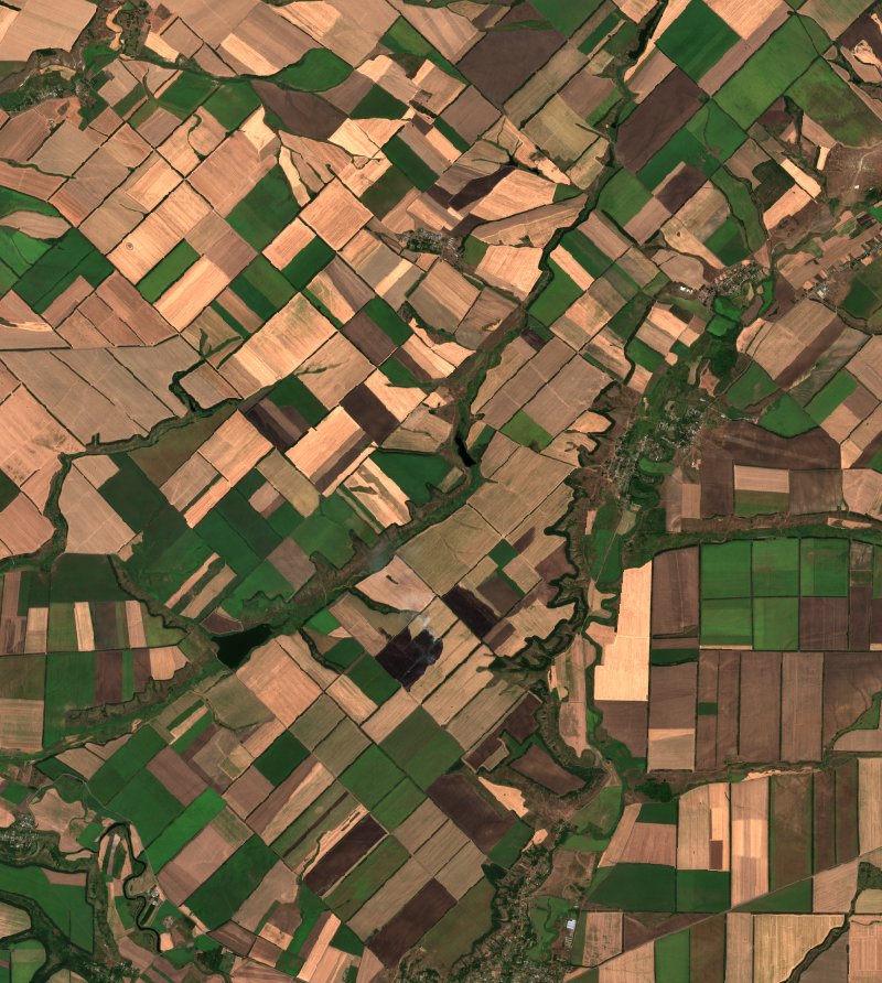 Большекрепинское сельское поселение (RU) vu par Sentinel-2 le 17 août