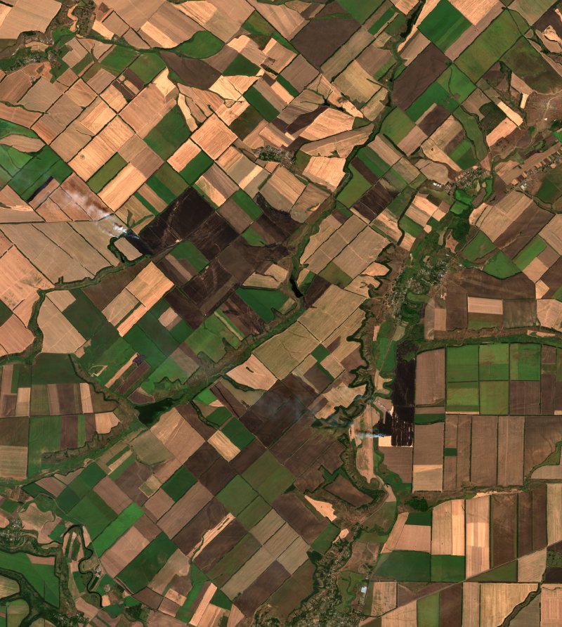 Большекрепинское сельское поселение (RU) vu par Sentinel-2 le 22 août