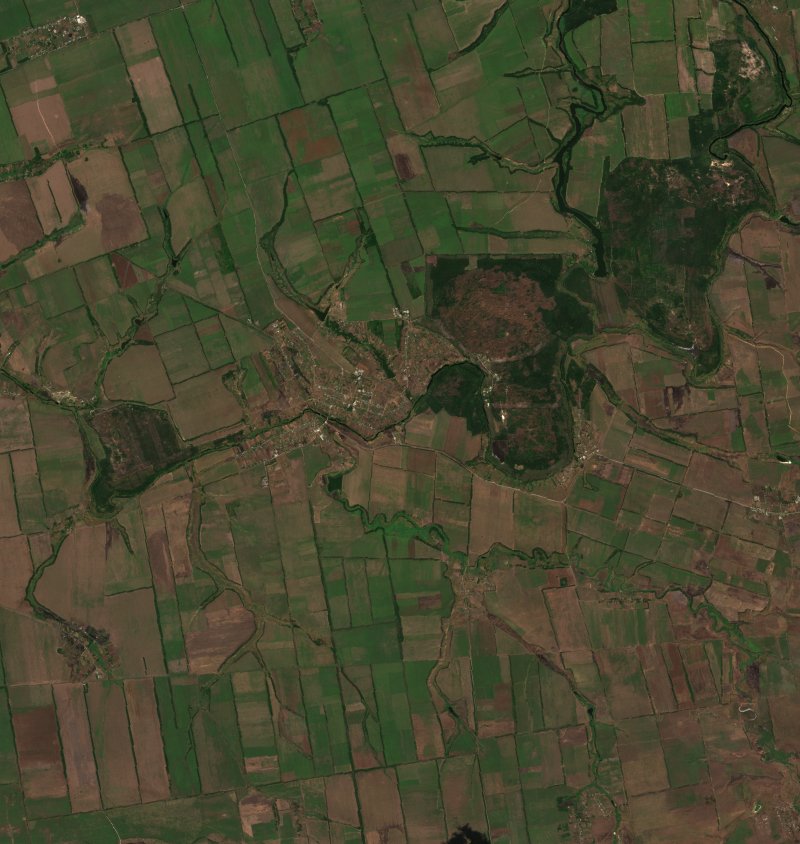 Великомихайлівська сільська громада (UA) von Sentinel-2 erfasst am 5. August