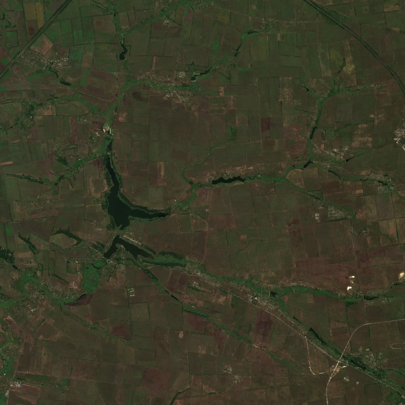 Очеретинська селищна громада (UA) seen by Sentinel-2 on 5 August