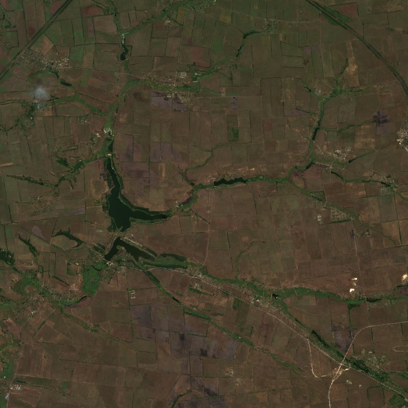 Очеретинська селищна громада (UA) seen by Sentinel-2 on 17 August