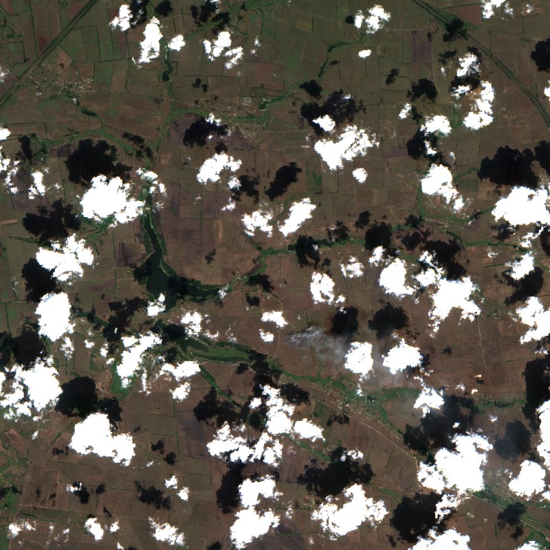 Очеретинська селищна громада (UA) seen by Sentinel-2 on 20 August