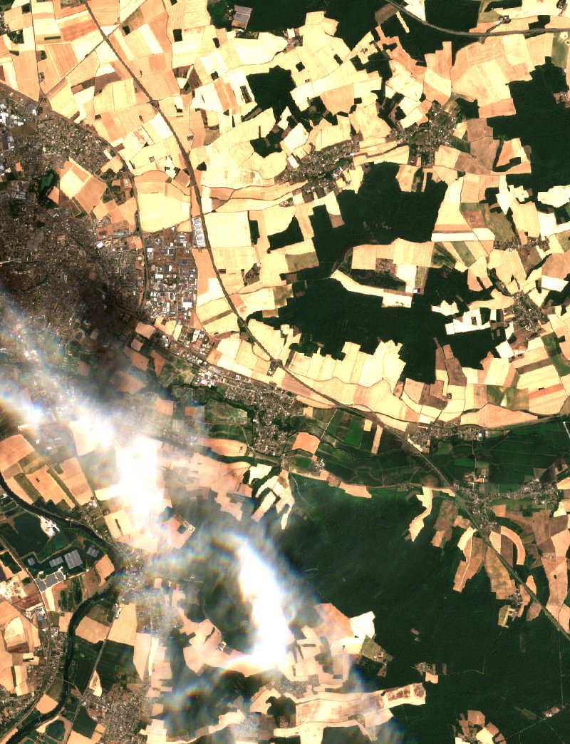 Malay-le-Grand visto por Sentinel-2 el 10 de julio