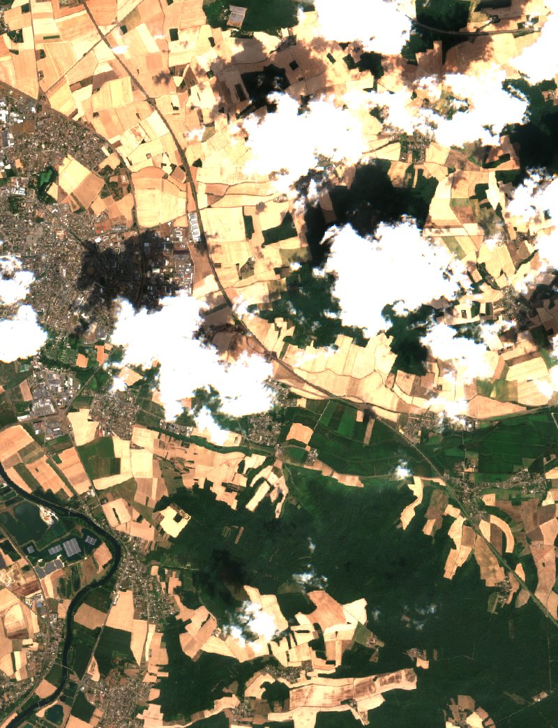 Malay-le-Grand visto por Sentinel-2 el 18 de julio