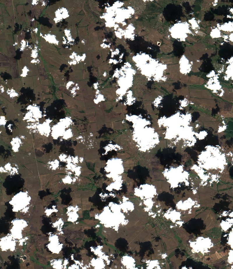 Очеретинська селищна громада (UA) seen by Sentinel-2 on 20 August