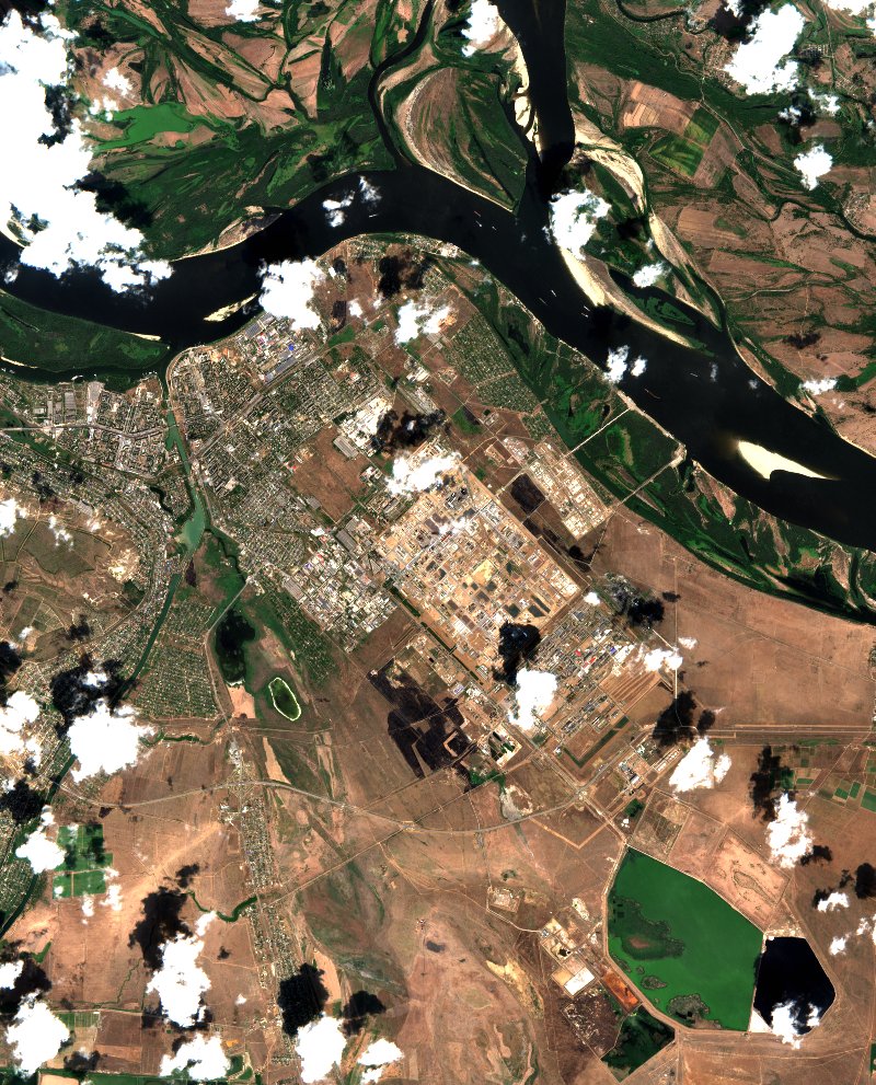 Volgograd (RU) vu par Sentinel-2 le 1er août