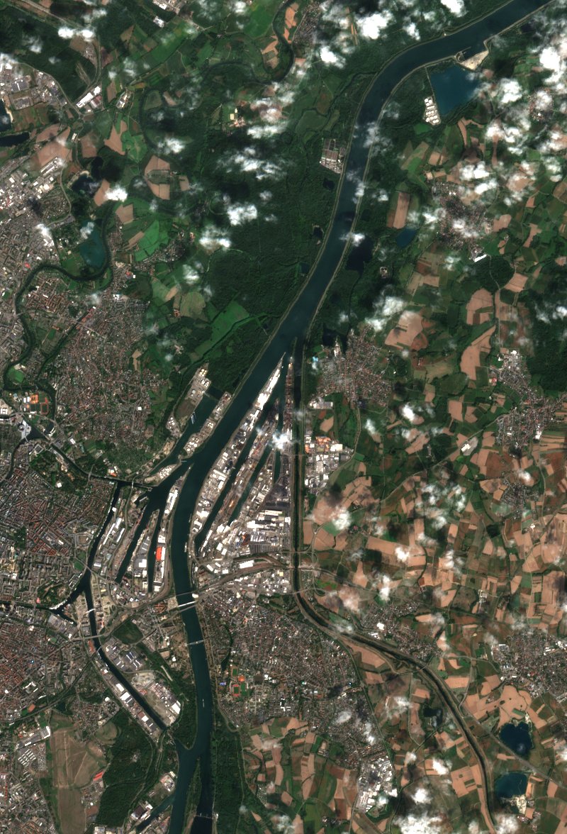Kehl (DE) vu par Sentinel-2 le 26 août