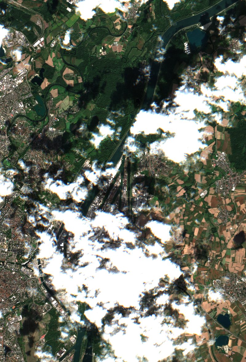 Kehl (DE) vu par Sentinel-2 le 31 août