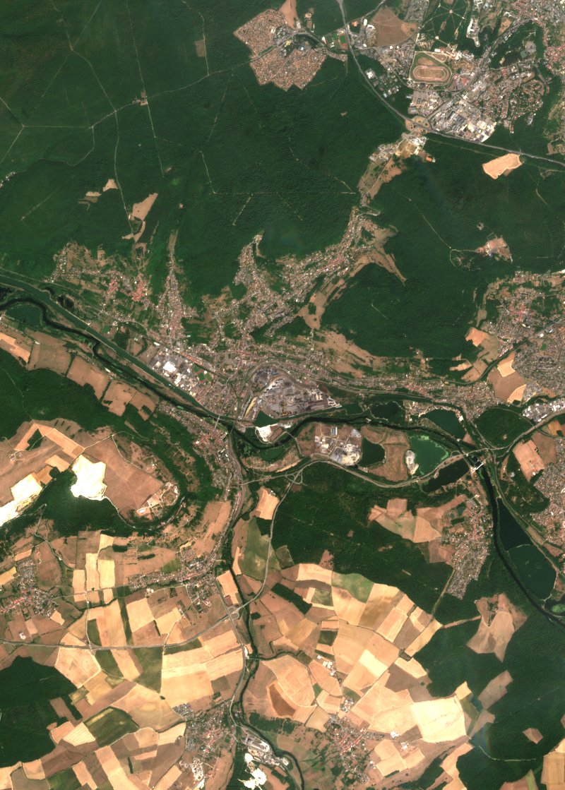 Neuves-Maisons seen by Sentinel-2 on 22 July