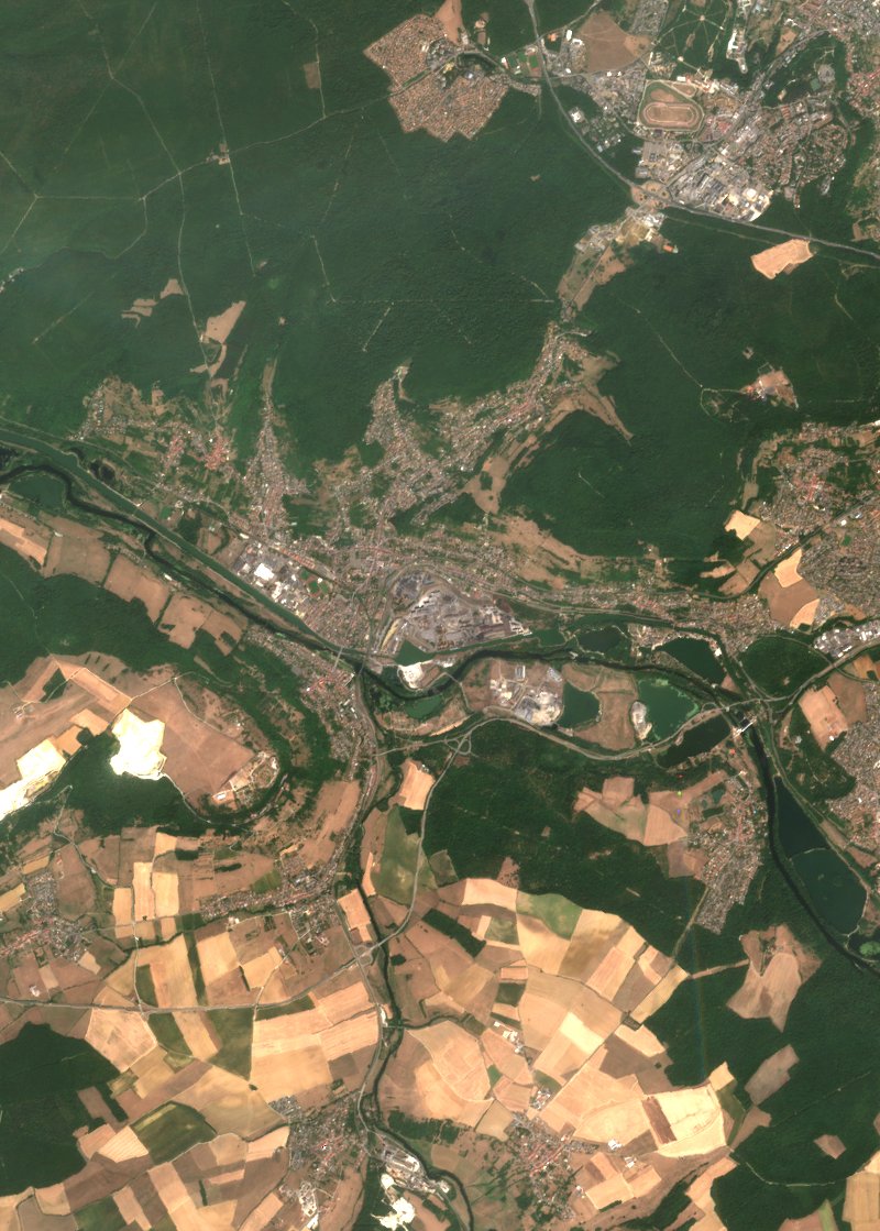 Neuves-Maisons seen by Sentinel-2 on 24 July