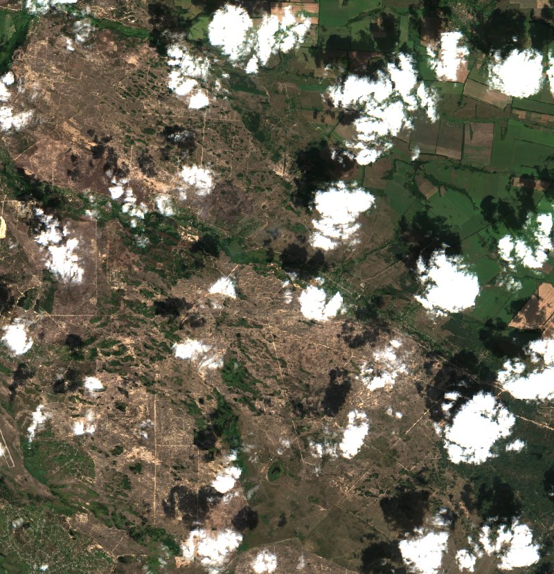 Сіверськодонецька міська громада (UA) seen by Sentinel-2 on 15 August