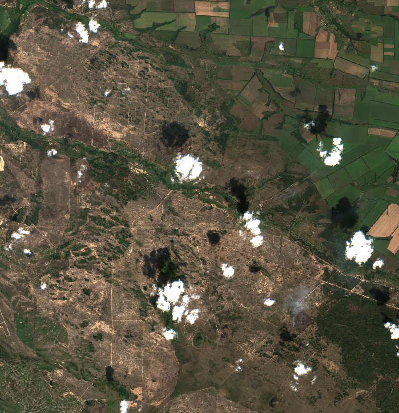 Сіверськодонецька міська громада (UA) seen by Sentinel-2 on 17 August