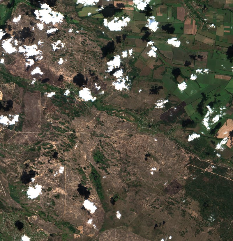 Сіверськодонецька міська громада (UA) seen by Sentinel-2 on 20 August