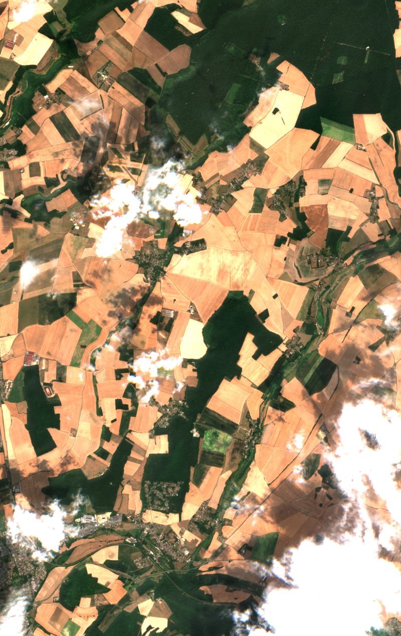 Flavacourt seen by Sentinel-2 on 18 July