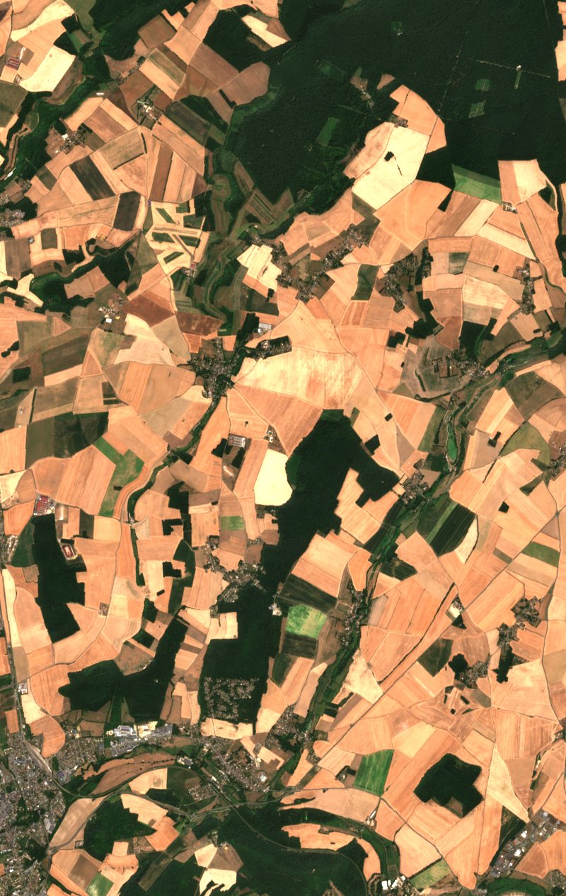 Flavacourt seen by Sentinel-2 on 21 July