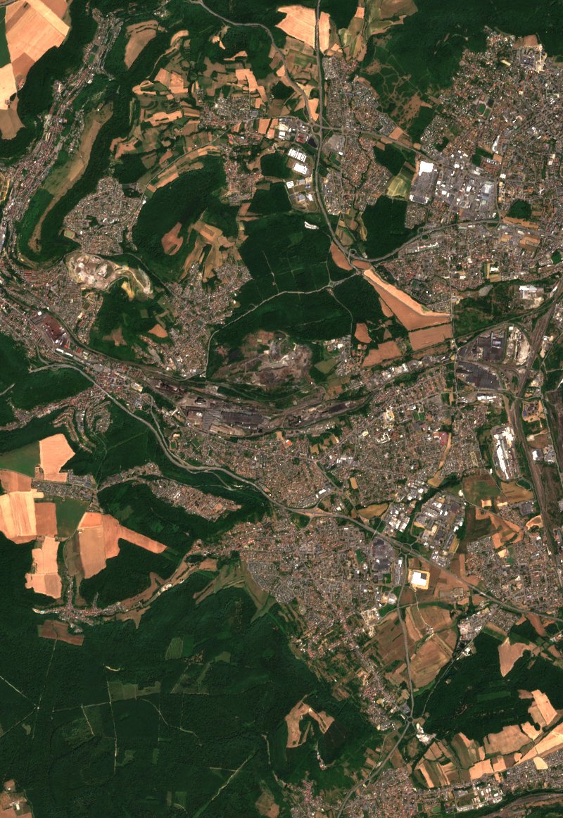 Serémange-Erzange von Sentinel-2 erfasst am 10. Juli