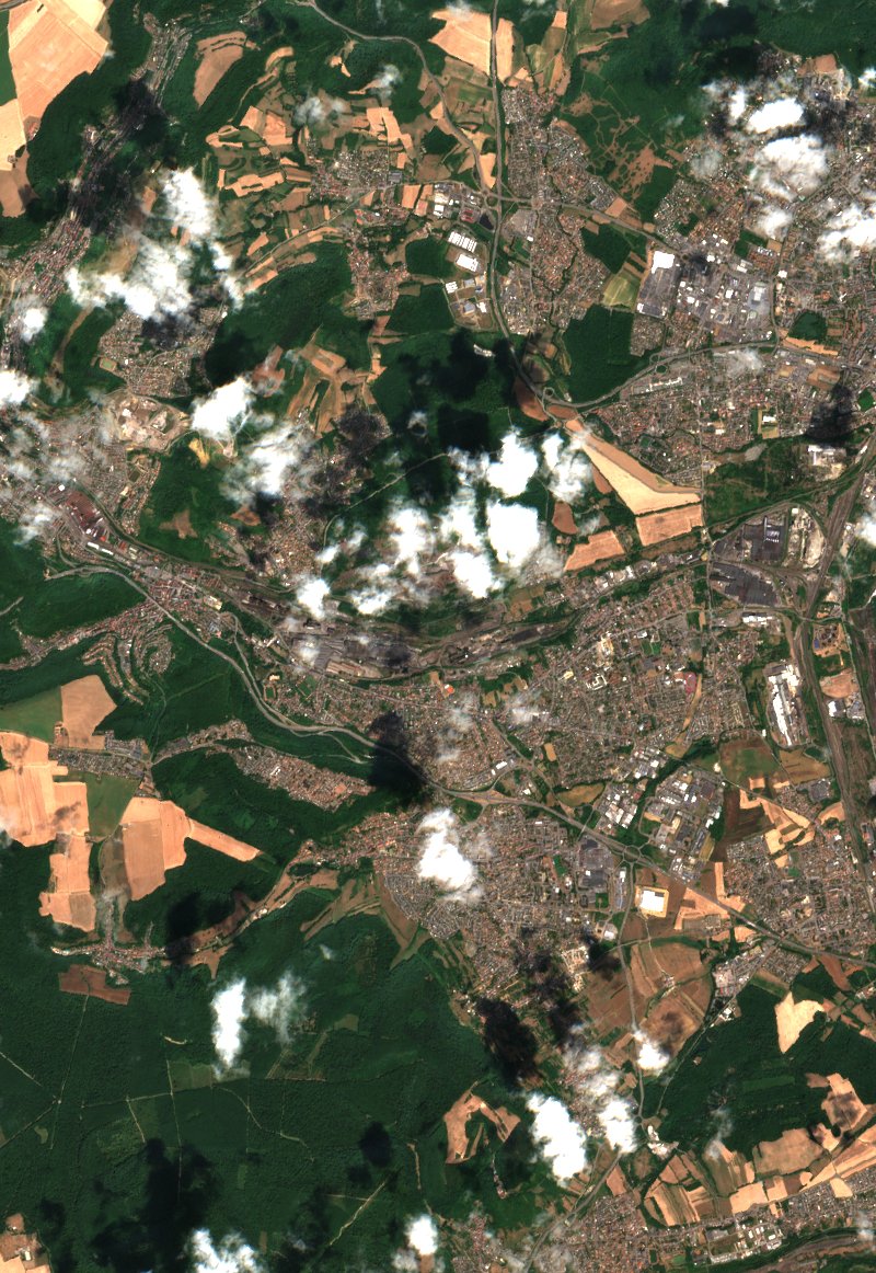 Serémange-Erzange von Sentinel-2 erfasst am 20. Juli