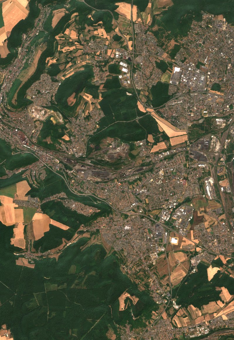Serémange-Erzange von Sentinel-2 erfasst am 25. Juli