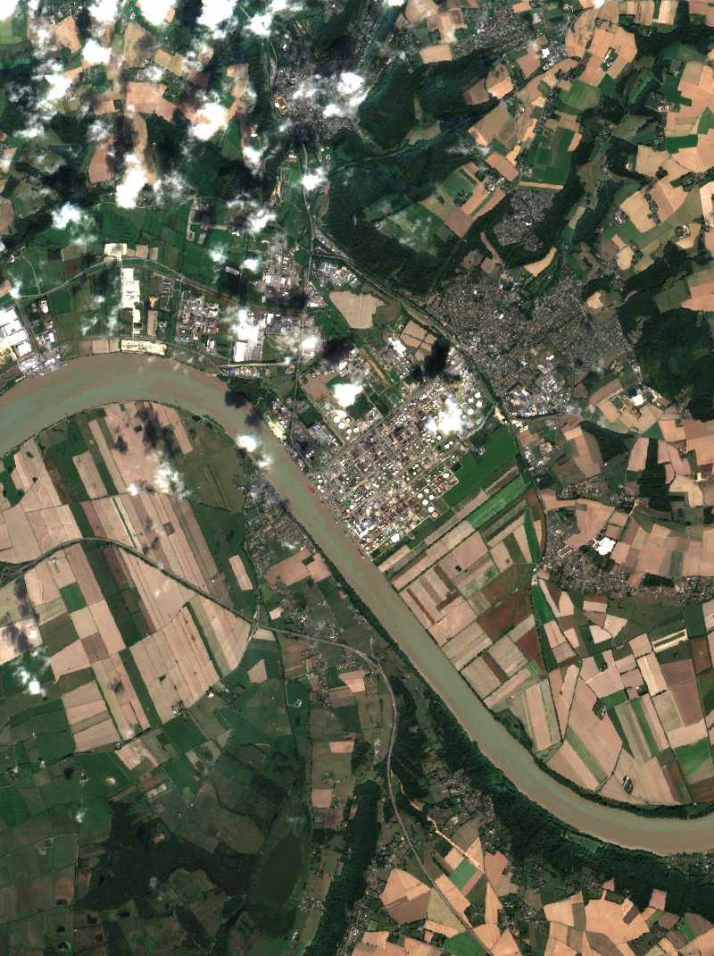 Port-Jérôme-sur-Seine visto por Sentinel-2 el 14 de septiembre