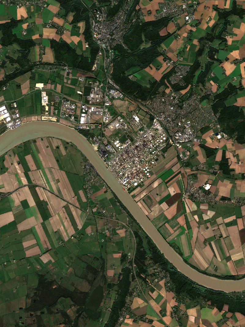 Port-Jérôme-sur-Seine visto por Sentinel-2 el 4 de octubre