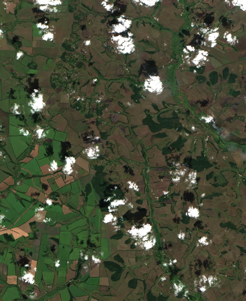 Вільхуватська сільська громада (UA) seen by Sentinel-2 on 15 August