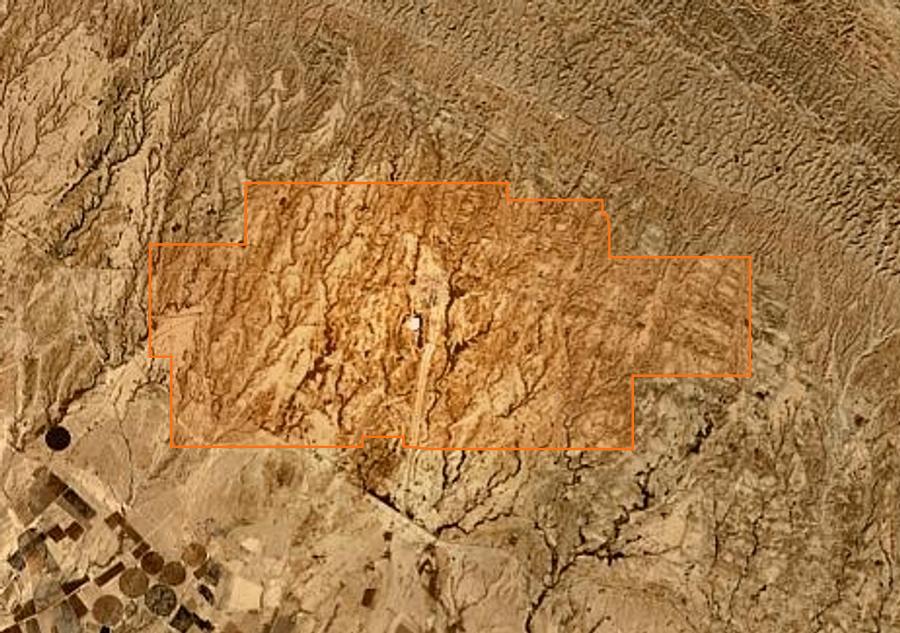 Contour de la zone brûlée de Salah ad-Din (IQ), tracé sur l'imagerie satellite