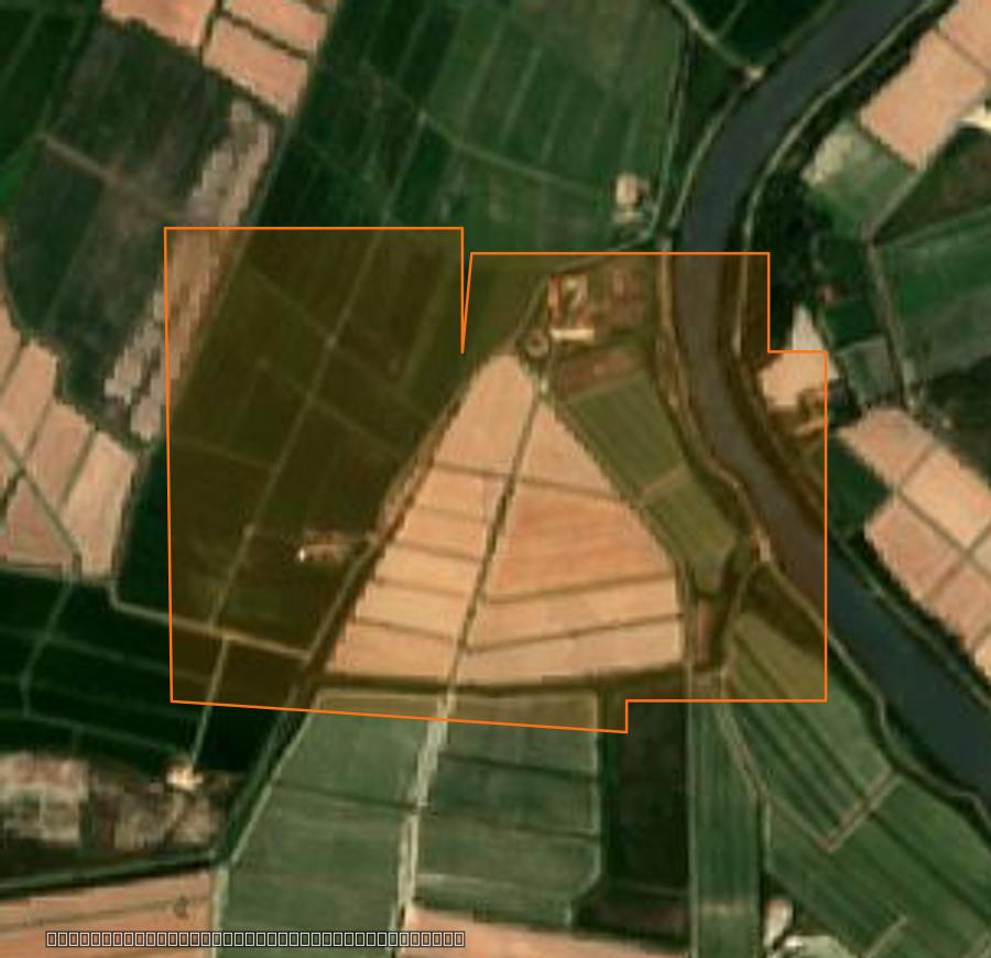Umriss der Brandfläche bei Saint-Gilles, gezeichnet auf Satellitenbilder