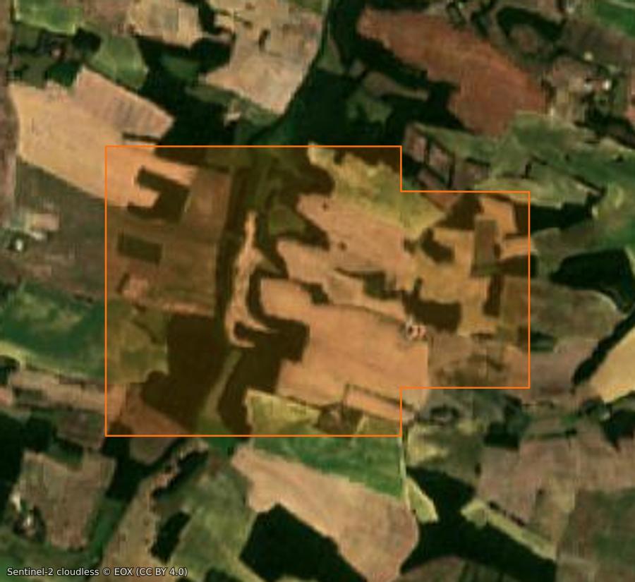 Contour de la zone brûlée de Roquebrune, tracé sur l'imagerie satellite