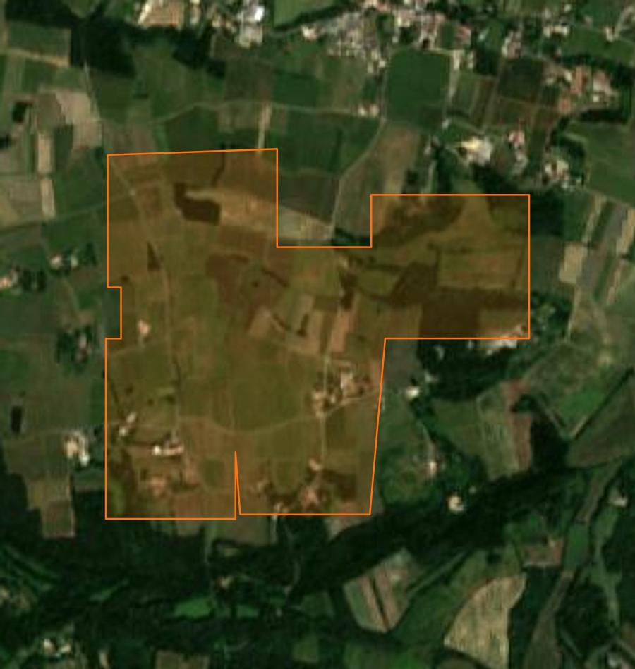 Contour de la zone brûlée de Naujan-et-Postiac, tracé sur l'imagerie satellite