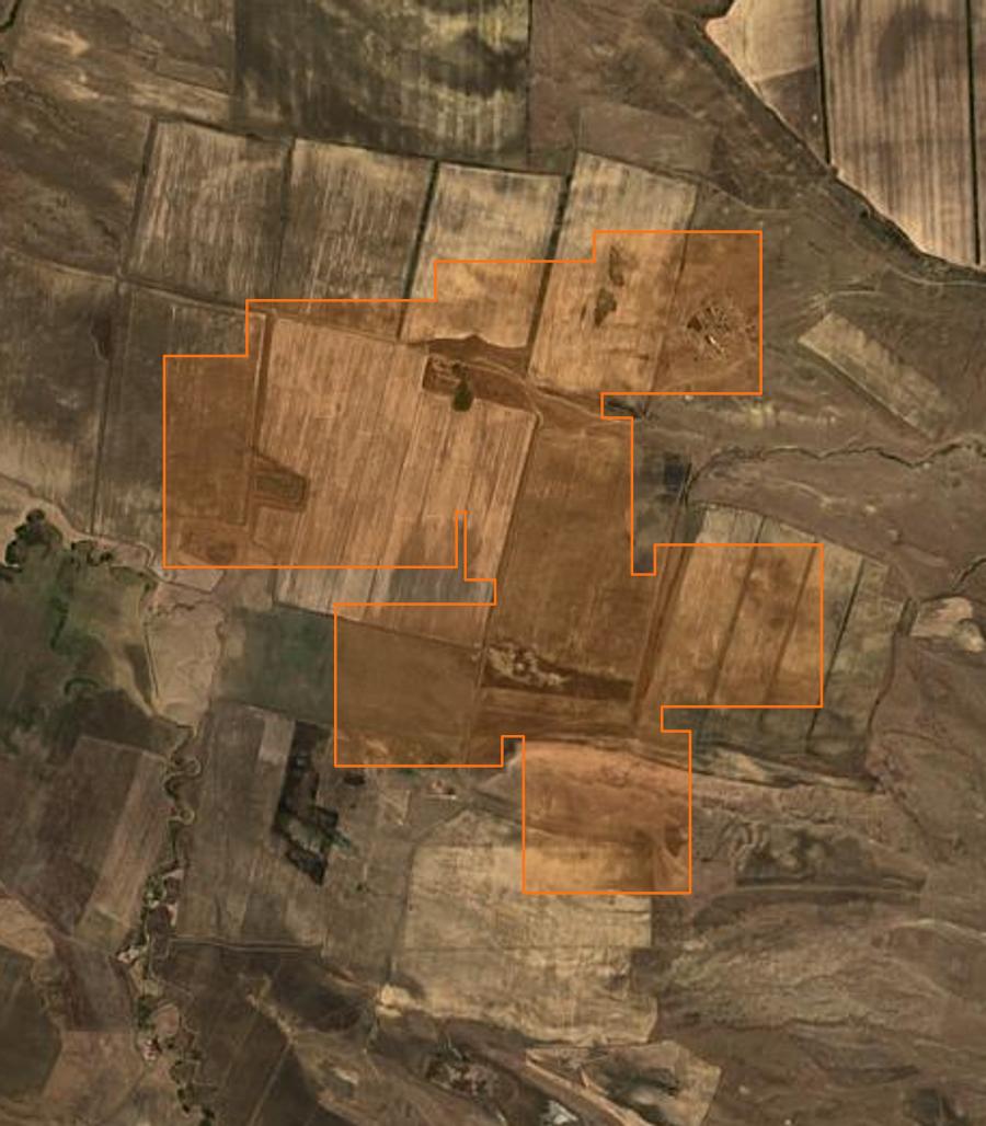Umriss der Brandfläche bei Александровский муниципальный округ (RU), gezeichnet auf Satellitenbilder