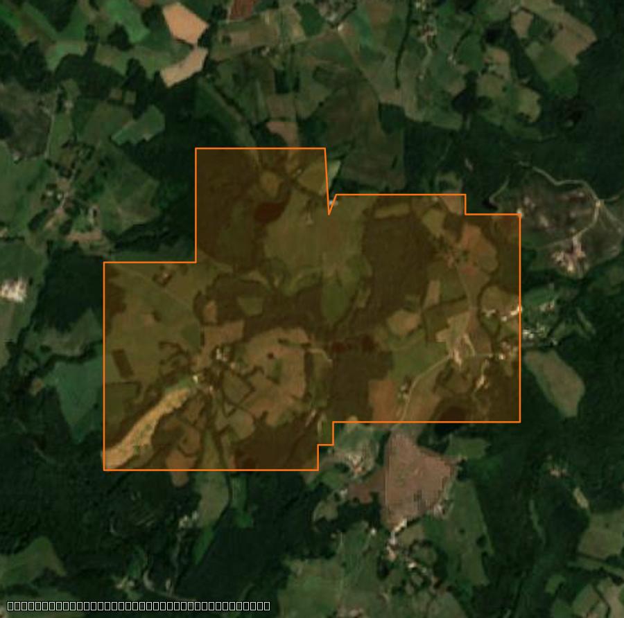 Contour de la zone brûlée de Jumilhac-le-Grand, tracé sur l'imagerie satellite