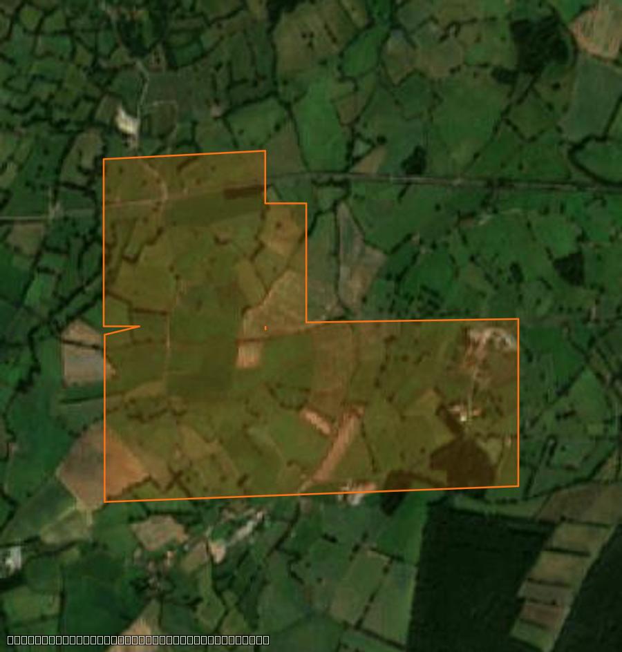 Umriss der Brandfläche bei Gournay, gezeichnet auf Satellitenbilder