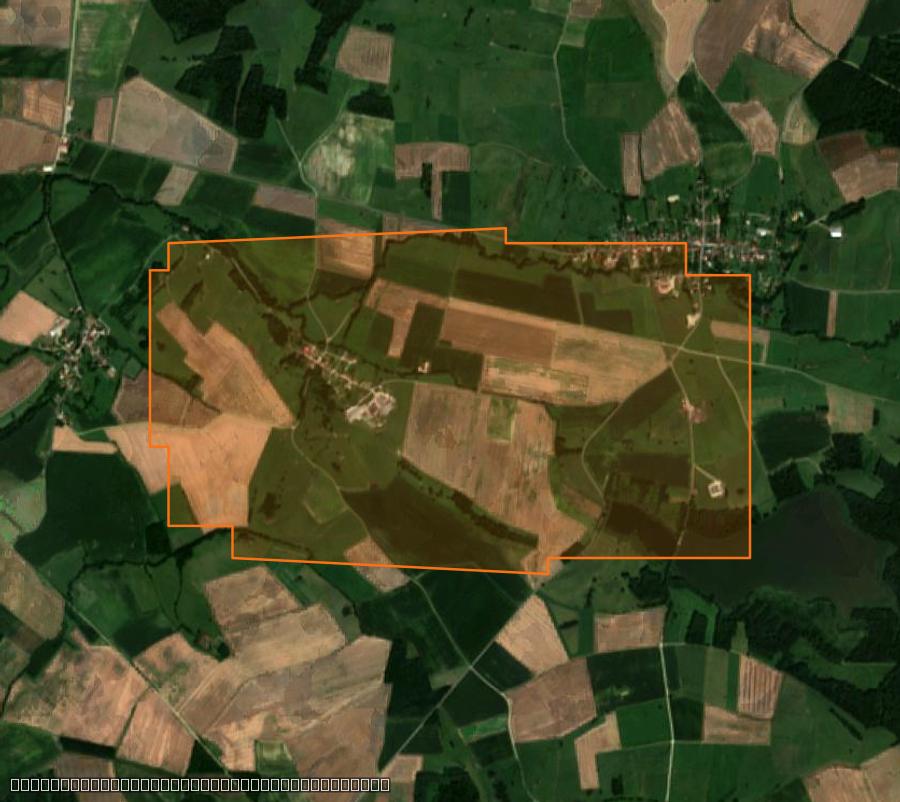 Contour de la zone brûlée de Noyers-Auzécourt, tracé sur l'imagerie satellite