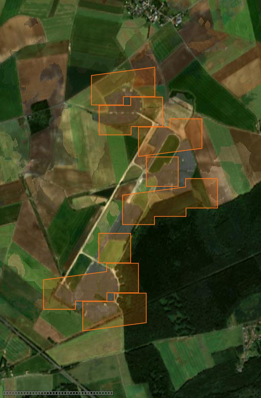 Contour de la zone brûlée d'Athies-sous-Laon, tracé sur l'imagerie satellite